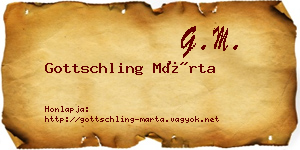 Gottschling Márta névjegykártya